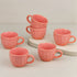 Peach Frosted Tea Cup Set of 6, 150 ML